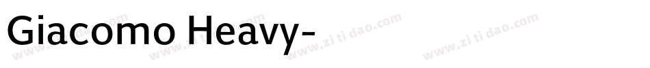 Giacomo Heavy字体转换